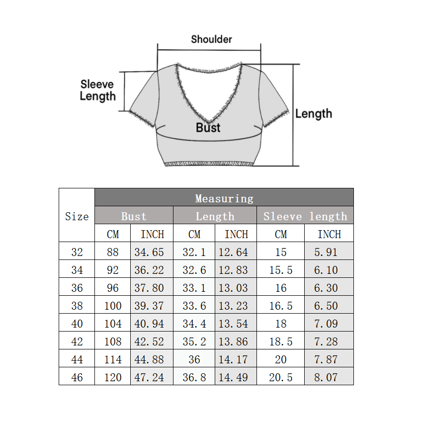 Damen Spitze Trachtenbluse für Oktoberfes Kurzarm Weiß 32-46（20KB018）