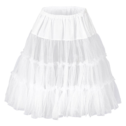 Damen Petticoat Reifrock 50er Jahre Vintage Unterrock 50/60CM（21JP02-03）