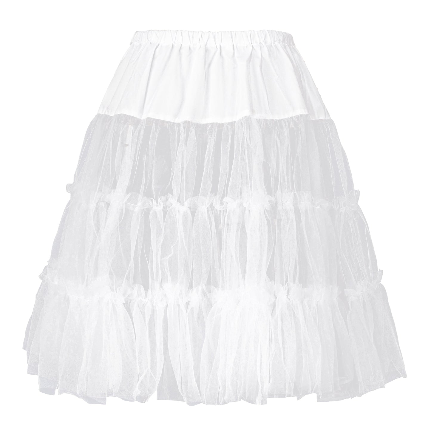 Damen Petticoat Reifrock 50er Jahre Vintage Unterrock 50/60CM（21JP02-03）